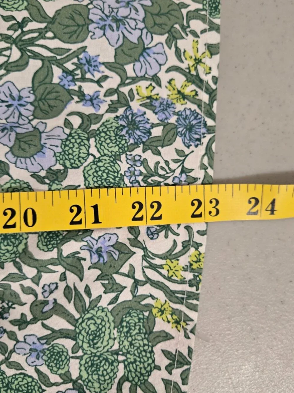 J. Crew Tie Back Stretch Cotton Poplin Top Floral Green XS size 2 Organic cotton